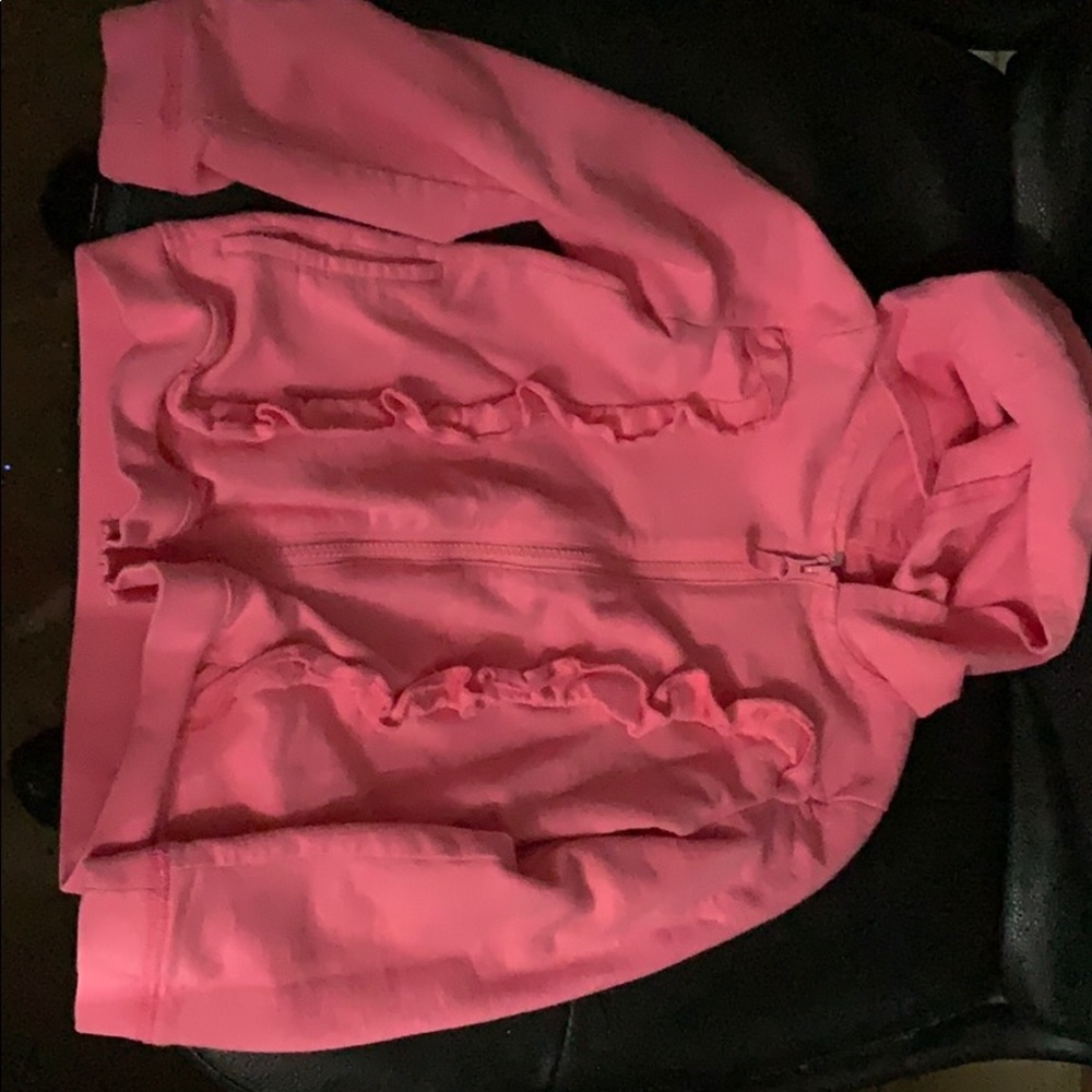 Carters girls pink zip up sweater. Size 6/6x.